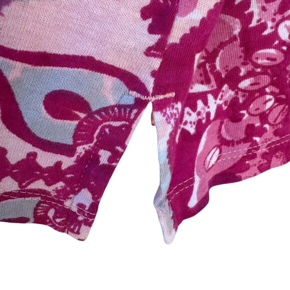 Serengeti Womens Floral V-Neck Long Sleeve Boho Pink Purple Tunic Blouse Top XL - Picture 5 of 8